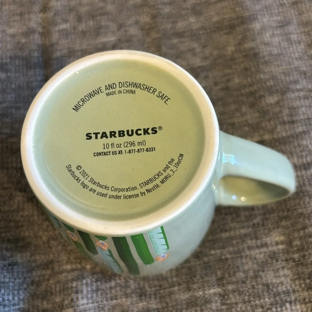 Starbucks Jade Green 2021 Happy Birthday Candles Ceramic Mug